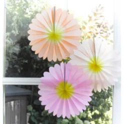 Set de 3 Abanicos Decorativos Garden Flower