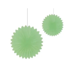 Set de 2 Abanicos Verde Pastel 30 cm