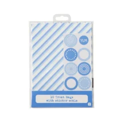 Set de 10 Bolsitas Azules y Blancas para Dulces