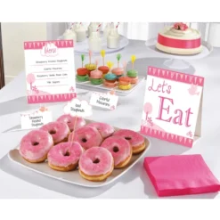 Set de Carteles para Mesas Dulces Comunión Iglesia Rosa