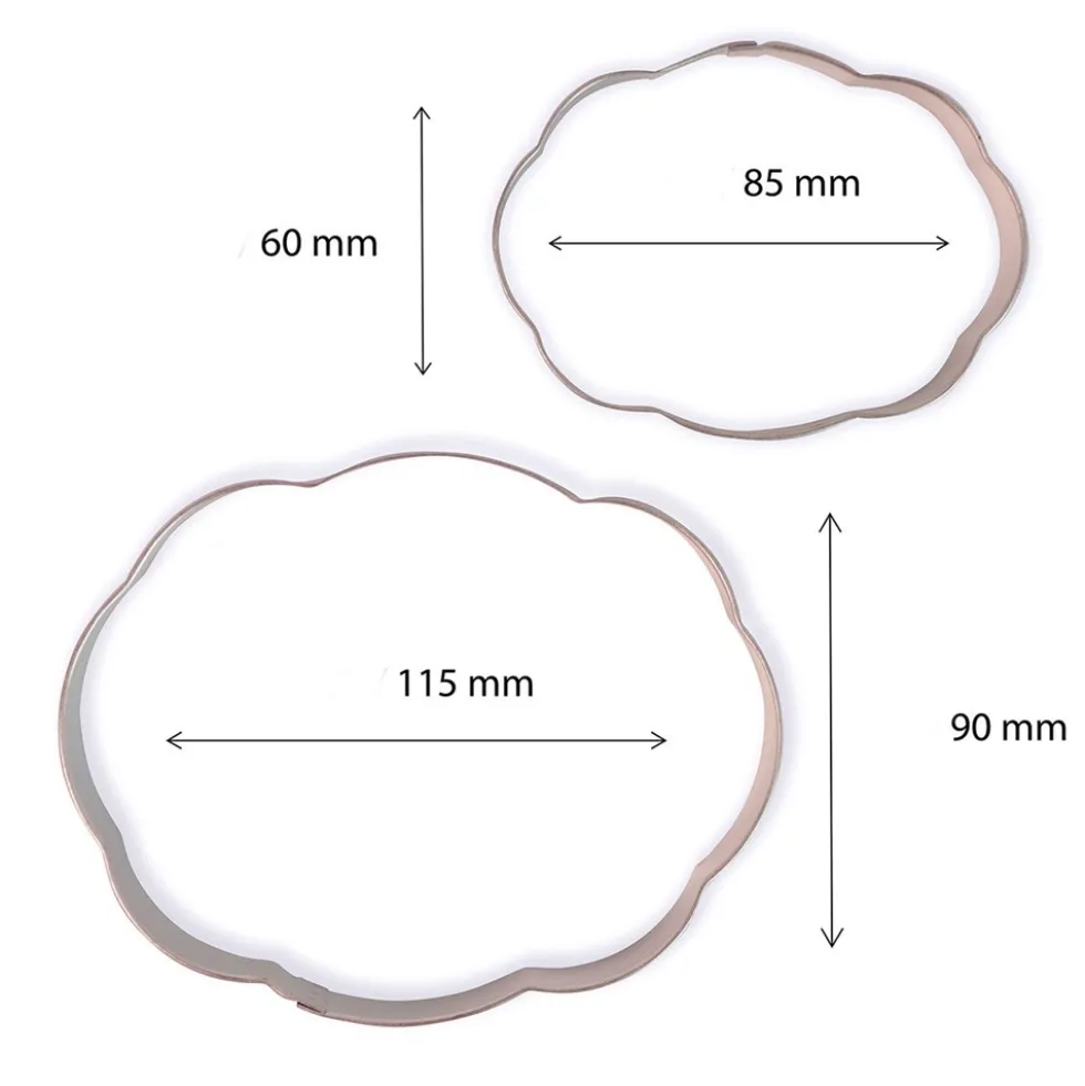 Set de 2 Cortadores de Galletas Placa Estilo 3