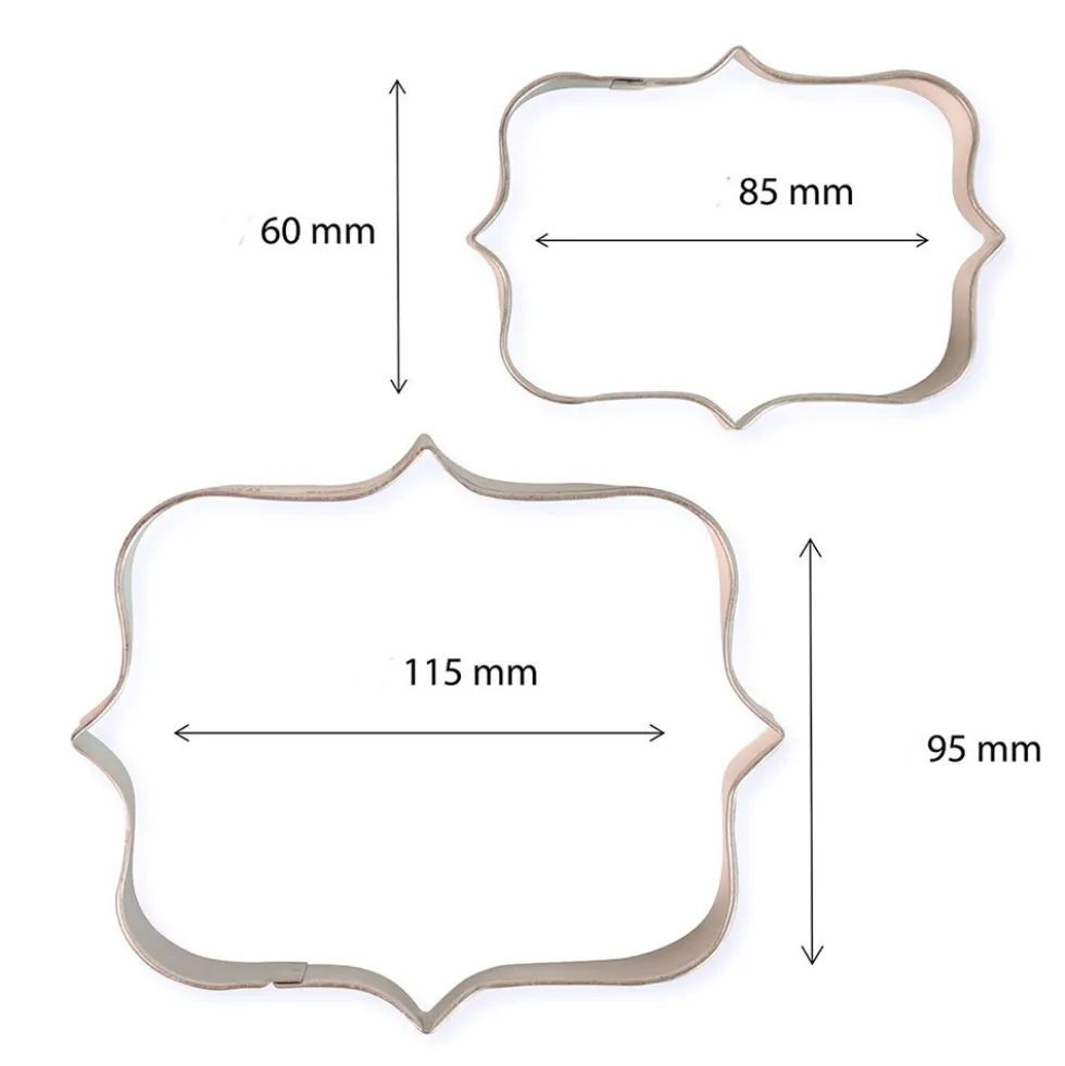 Set de 2 Cortadores de Galletas Placa Estilo 1