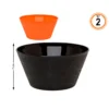 Set de 2 Cuencos Halloween Naranja y Negro