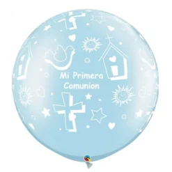 Set de 2 Globos Comunión azul 75 cm