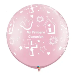 Set de 2 Globos Comunión Rosa 75 cm