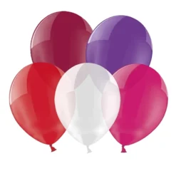 Set de 100 Globos de Látex Surtidos Cristal 30 cm