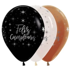 Set de 12 Globos Feliz Cumpleaños 30 cm