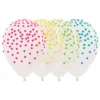 Set de 12 Globos Transparentes con Lunares Multicolor