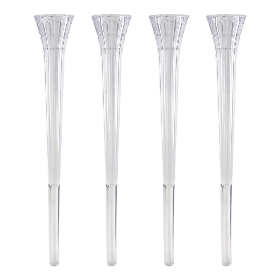 Set de 4 pilares con Apariencia de Cristal