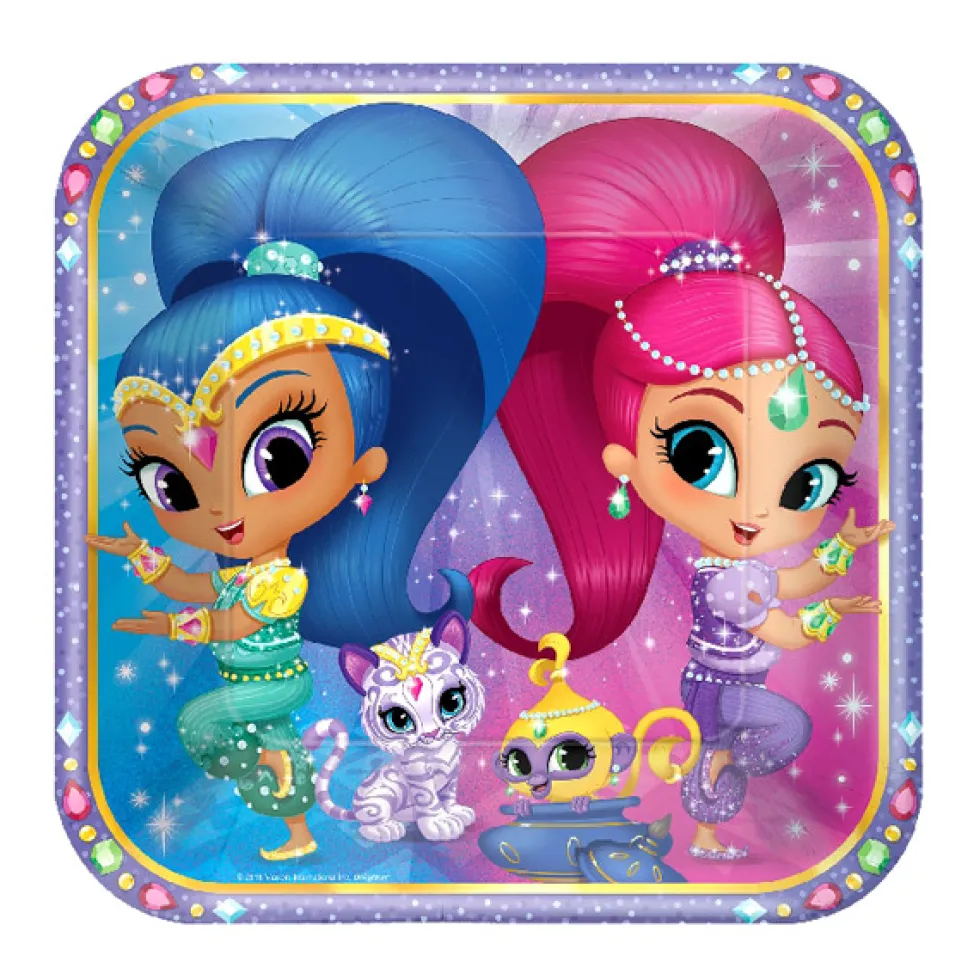 Set de 8 Platos Shimmer y Shine 23 cm