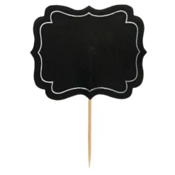 Set de 24 Toppers para Dulces Estilo Pizarra
