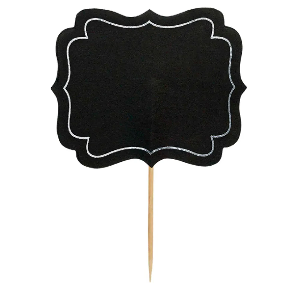 Set de 24 Toppers para Dulces Estilo Pizarra