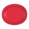 Set 8 Platos Ovalados Rojo Rubí 30 cm