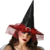 Sombrero de Bruja Rojo y Negro