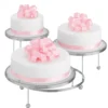 Soporte para Tarta de 3 Pisos en Metal Cromado