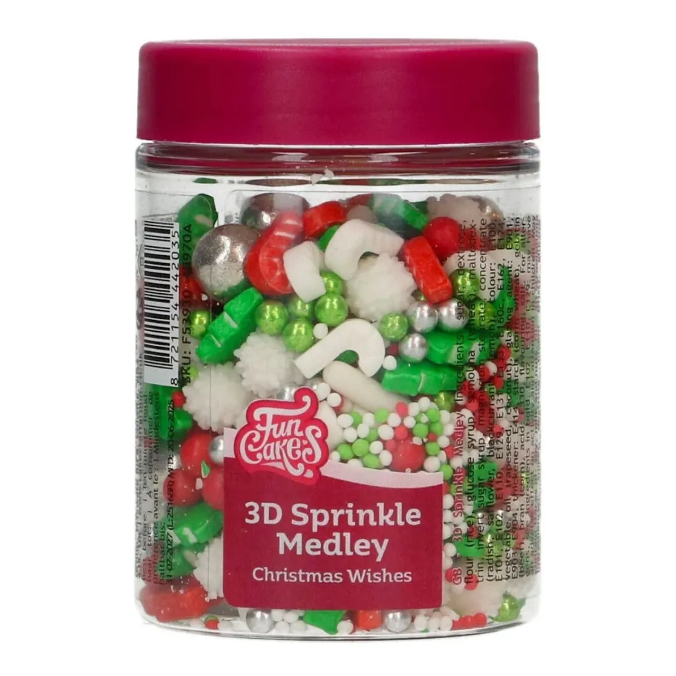 Sprinkles 3D Christmas Wishes 70 gr - Funcakes