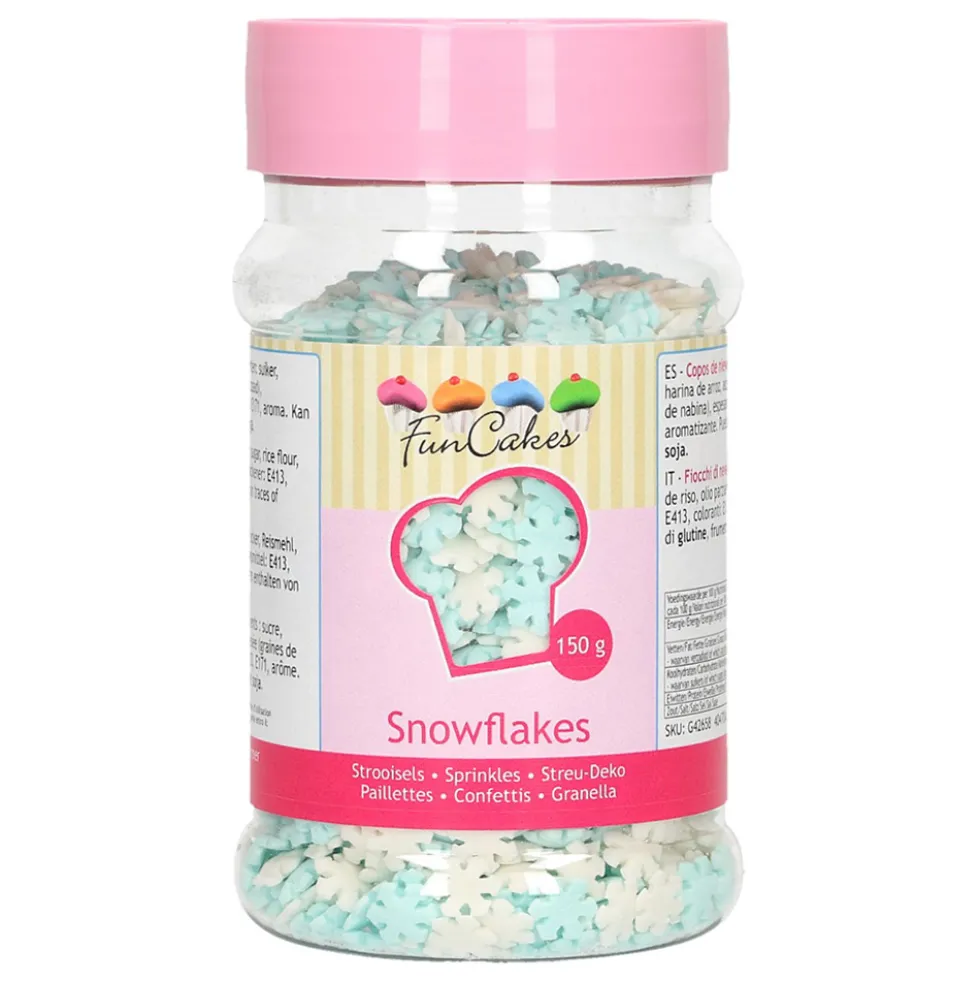 Sprinkles Copos de Nieve de Azúcar 150 gr - FunCakes
