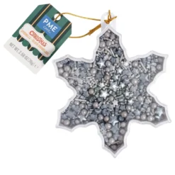 Sprinkles Navideños Copo de Nieve Plateado 76 g - PME