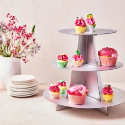 Stand para Dulces y Cupcakes Plata