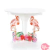 Stand para tarta blanco flamencos 20 cm