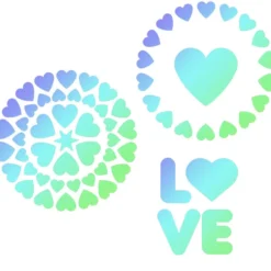 Stencil Love 3 ud