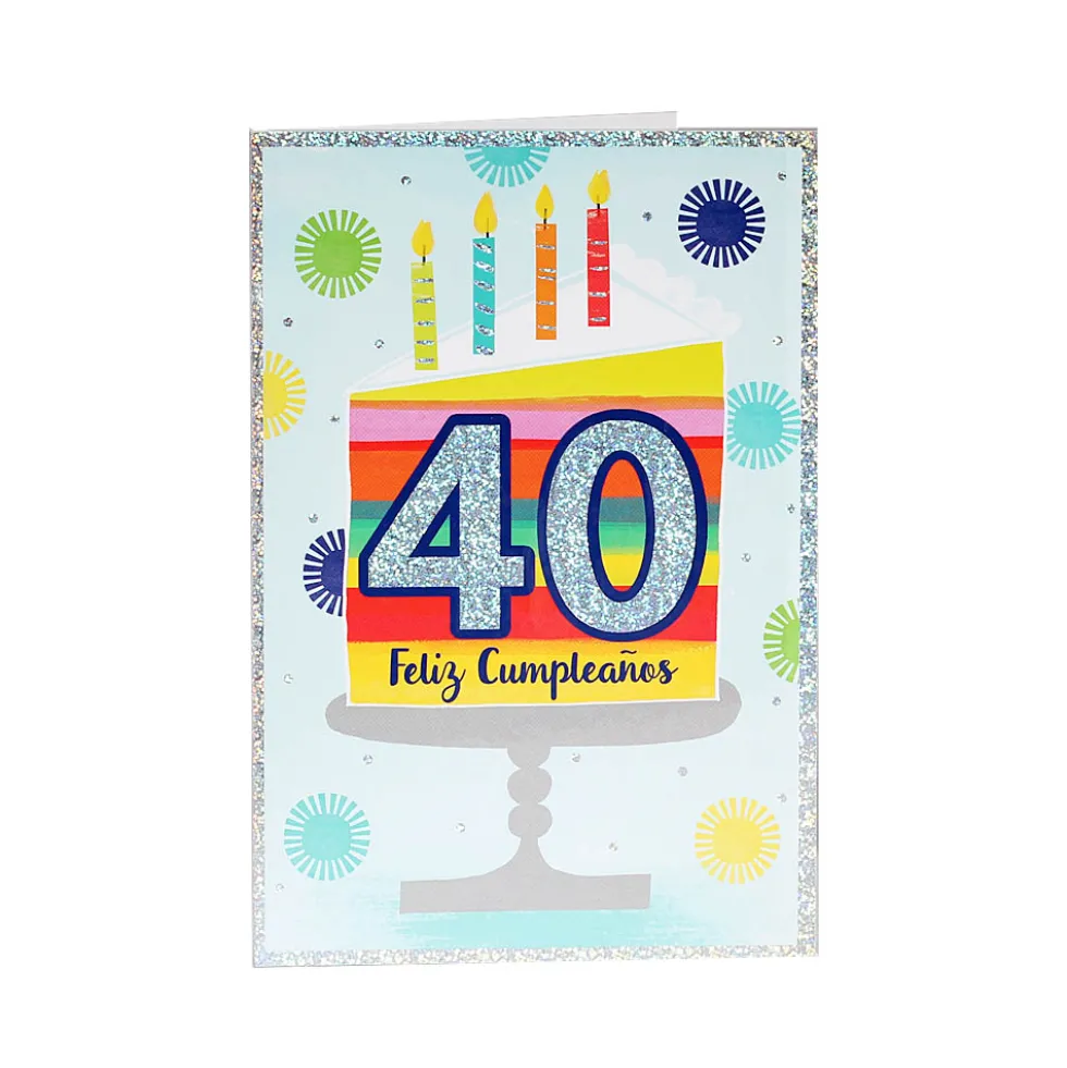 Tarjeta de Felicitación 40 Cumpleaños Modelo A