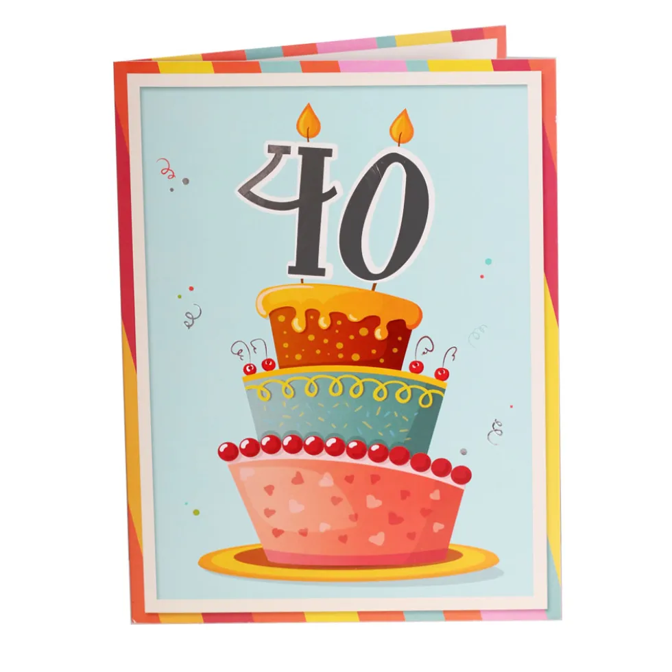Tarjeta de Felicitación Gigante 40 Cumpleaños