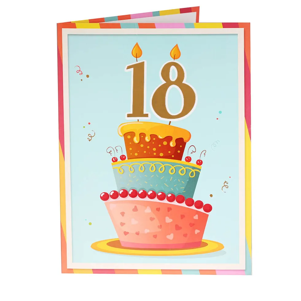 Tarjeta de Felicitación Gigante 18 Cumpleaños