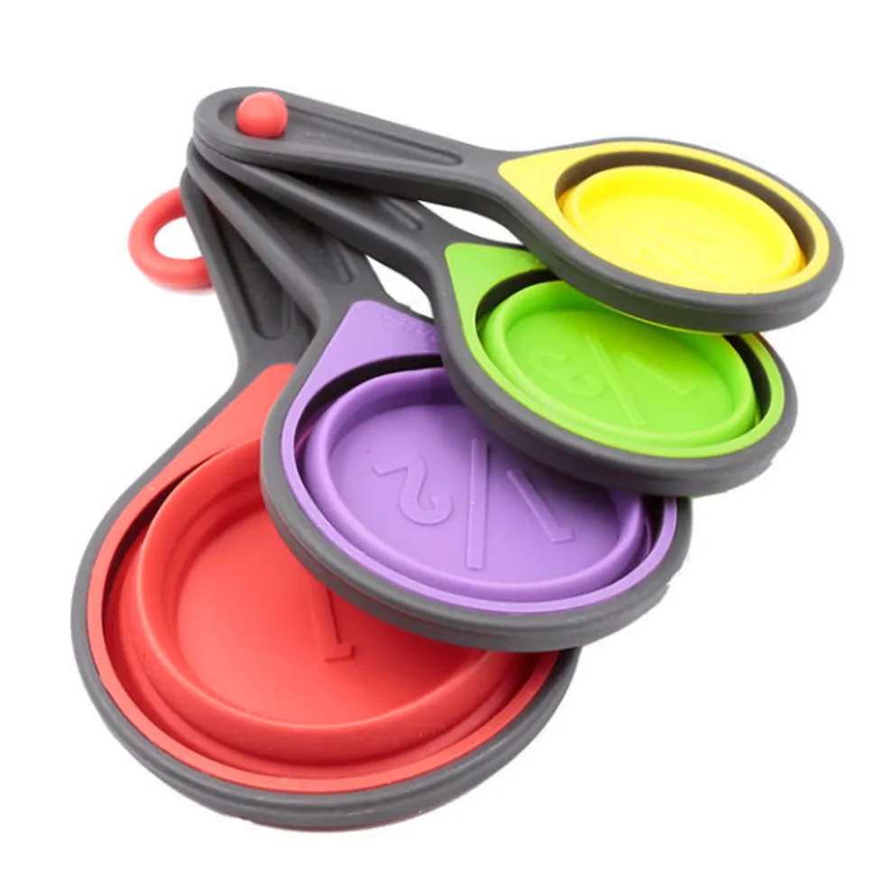 Tazas Medidoras de Silicona Plegables