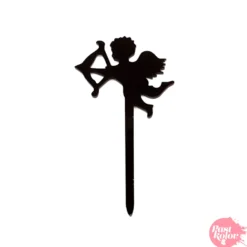 Topper para cupcake negro - cupido