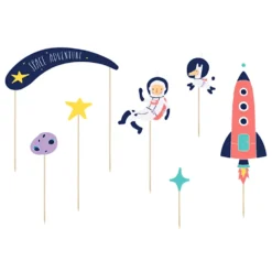 Topper para Tarta Aventura Espacial 7 ud - Partydeco
