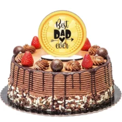 Topper para Tarta Best Dad Ever 11,5 cm