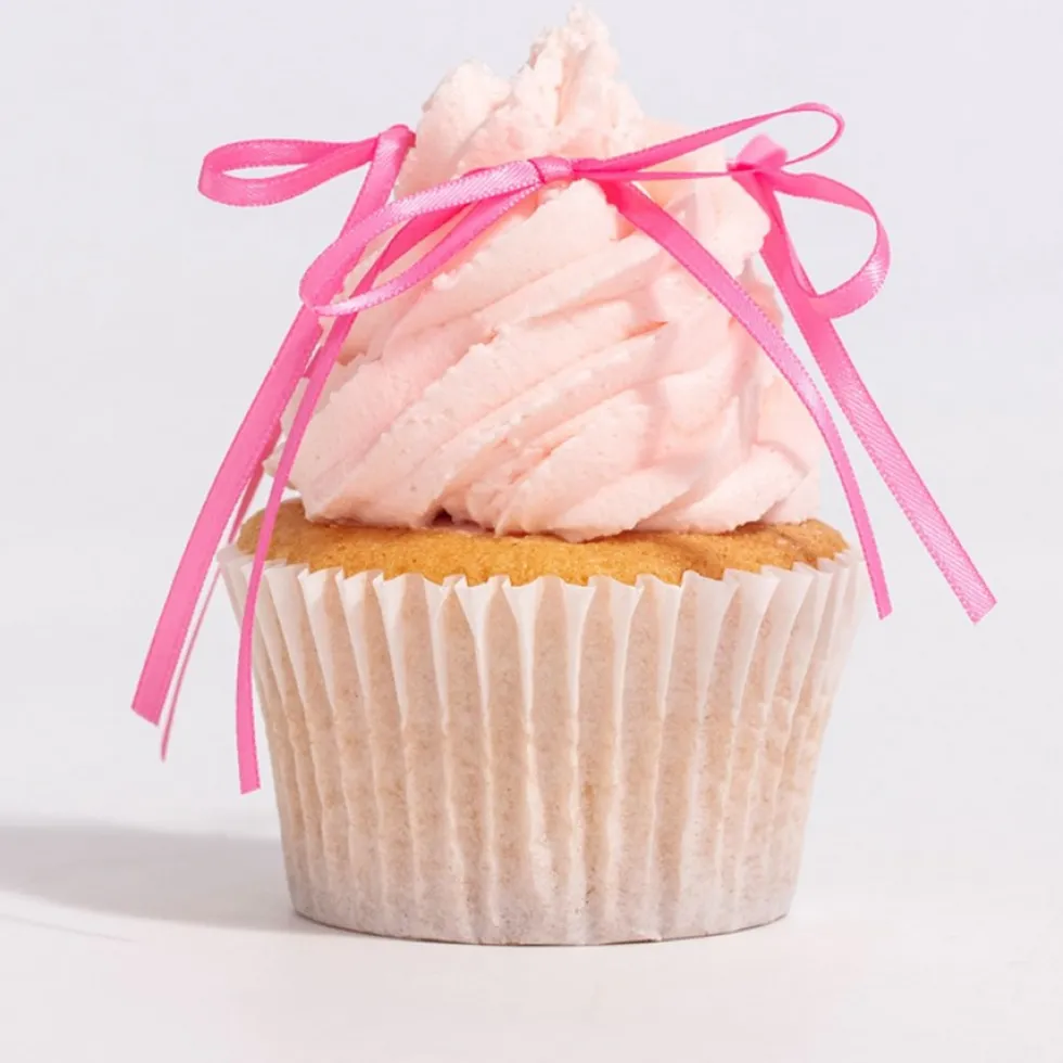 Topper con Lazo de Cinta Rosa para Tartas - 8 piezas