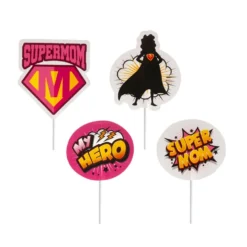 Topper para Dulces Súper Mamá 8 ud