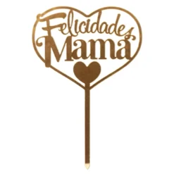 Topper para Tarta Felicidades Mamá 14 cm