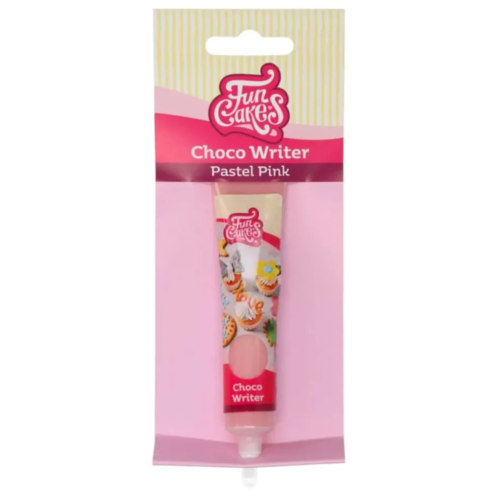Tubo Escritor de Chocolate Rosa Pastel 25 gr - Funcakes