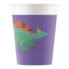 Vasos de Papel Compostables Dinosaurio Roar 200 ml 8 ud