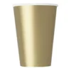 Vasos de Papel Dorados 270 ml 14 ud