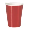 Vasos de Papel Rojo Metalizado 355 ml 8 ud
