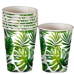 Vasos Hojas Tropicales 6 ud