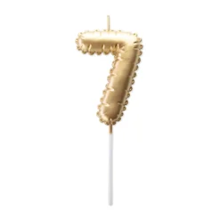 Vela Cumpleaños Globo Dorada - Número 7