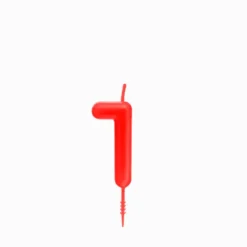Vela de Cumpleaños Nº 1 Roja 6 cm
