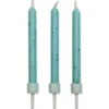 Velas Blue Glitter 10 ud