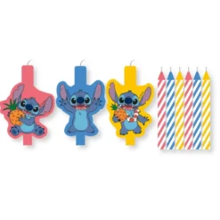 Velas de Cumpleaños Stitch 9 unidades