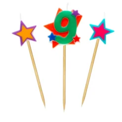 Velas Número 9 Estrellas