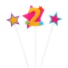 Velas Número 2 Estrellas