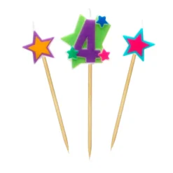 Velas Número 4 Estrellas