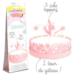 Wrapper + Toppers para Tarta Unicornio - Scrapcooking